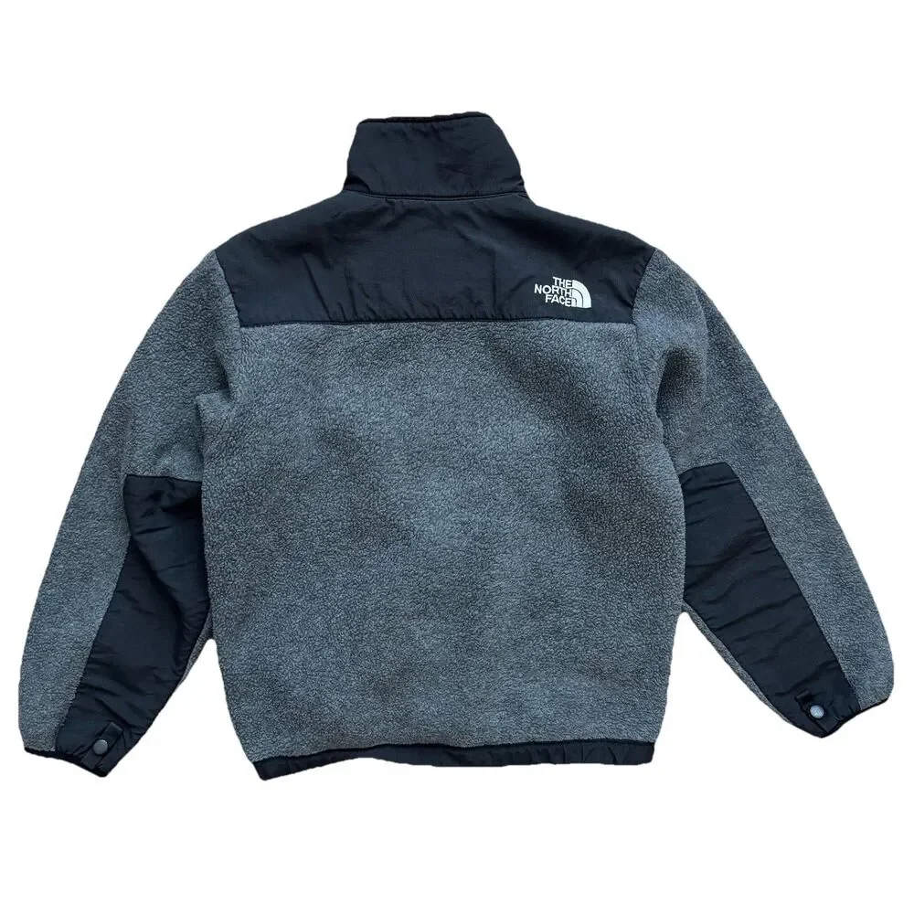 The North Face Denali Fleece Jacket Boys Size S 8-10 Gray Black